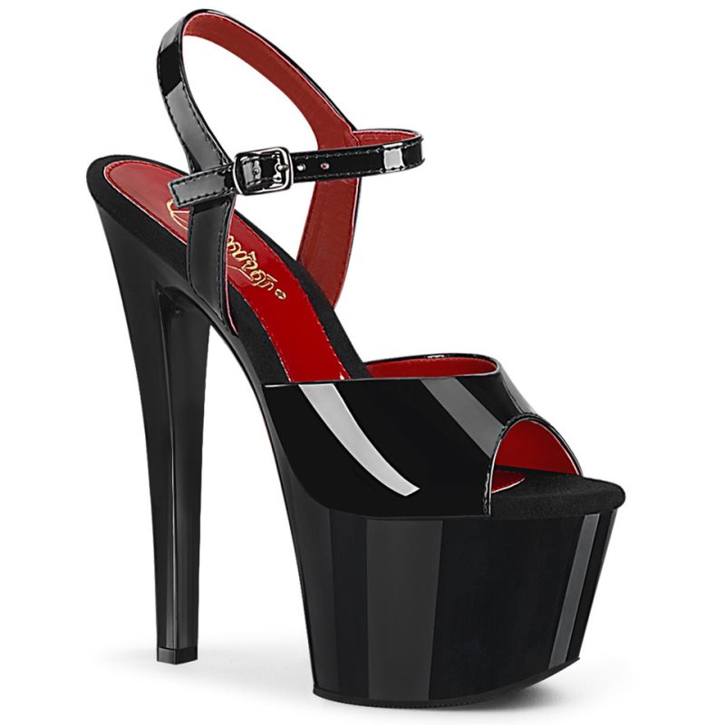 Pleaser Sky-309-1 Donna Scarpe Pole Dance Nere | ITALIA ITJMZKAW