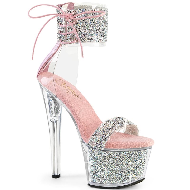 Pleaser Sky-327RSI Donna Scarpe Pole Dance Argento Rosa | ITALIA ITIZKFGT