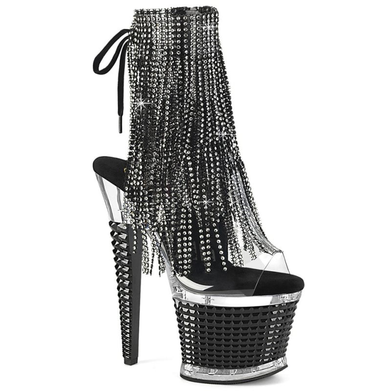 Pleaser Spectator-1017RSF Donna Scarpe Pole Dance Nere | ITALIA ITKZOCNT