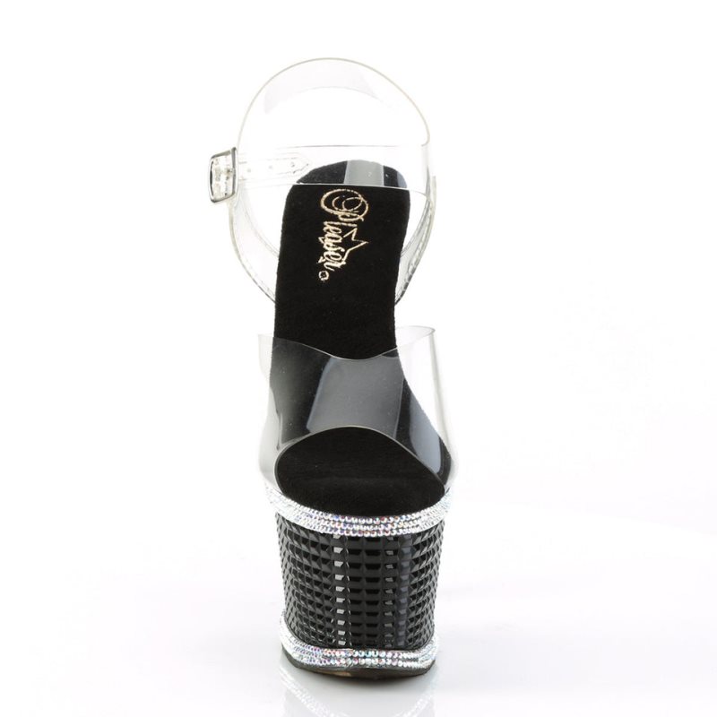 Pleaser Spectator-708RS Donna Scarpe Pole Dance Nere | ITALIA ITBHOWYR