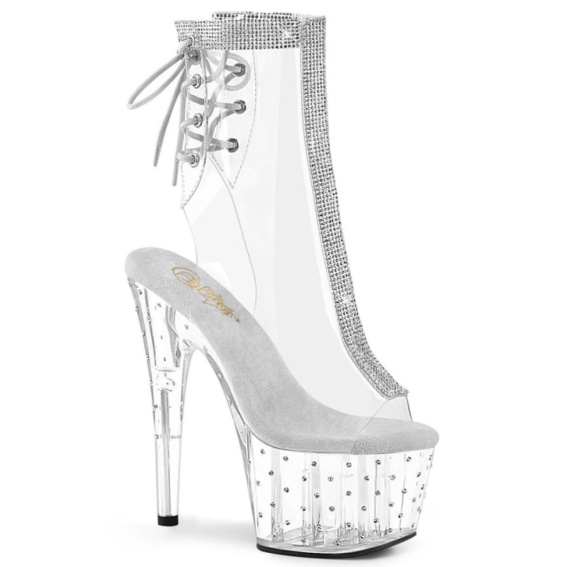 Pleaser Stardust-1018C-2RS Donna Scarpe Pole Dance Clear | ITALIA ITEKIYPS