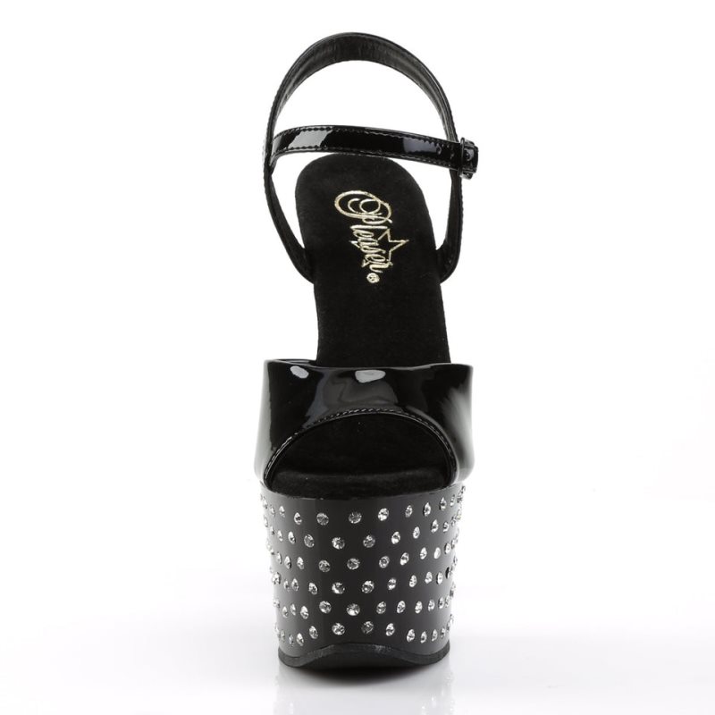 Pleaser Stardust-709 Donna Scarpe Pole Dance Nere | ITALIA ITLFQSDT