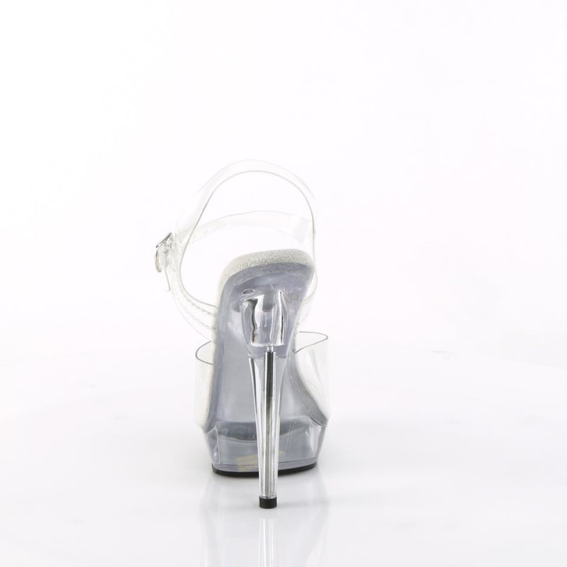 Pleaser Sultry-608 Donna Scarpe Pole Dance Clear | ITALIA ITHPZFDN