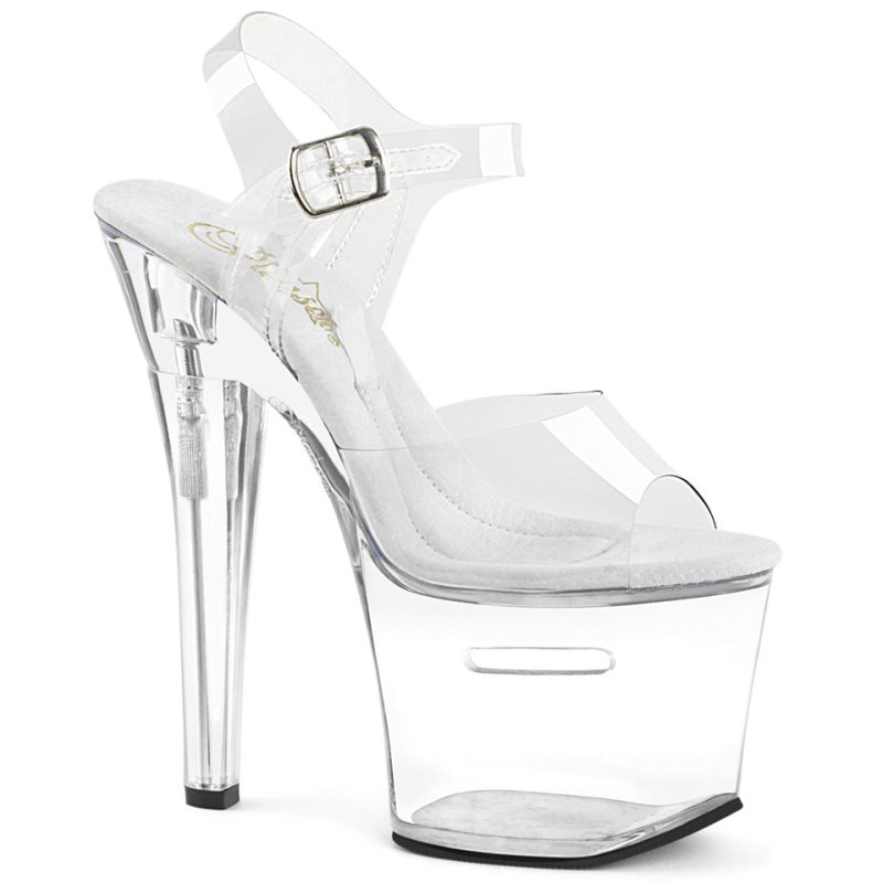 Pleaser Tipjar-708RAD Donna Scarpe Pole Dance Clear | ITALIA ITOCEWMF