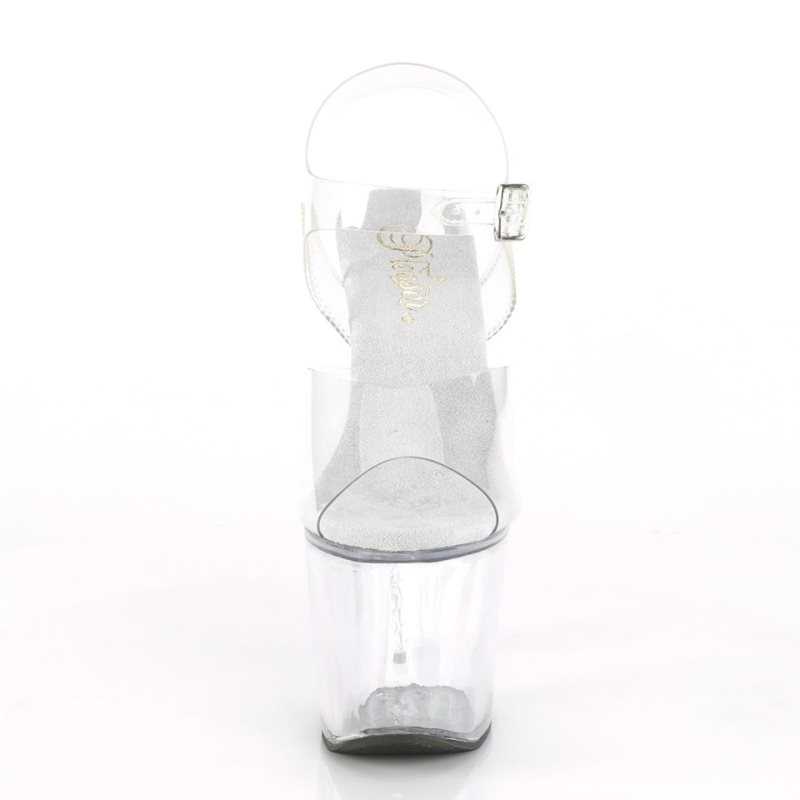 Pleaser Unicorn-708 Donna Scarpe Pole Dance Clear | ITALIA ITTLSKEG