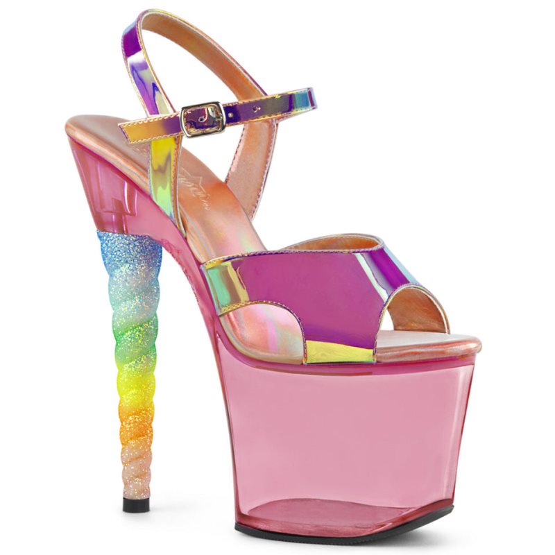 Pleaser Unicorn-711T Donna Scarpe Pole Dance Rosa | ITALIA ITLJNDSB