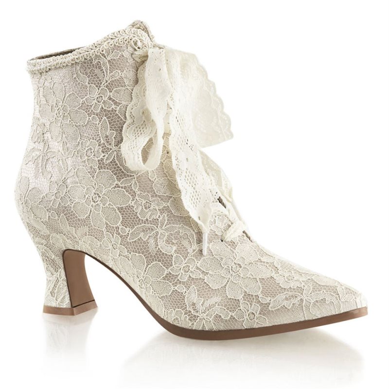 Pleaser Victorian-30 Donna Scarpe Pole Dance Beige | ITALIA ITGHYFKN