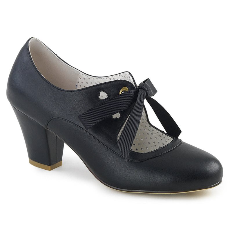 Pleaser Wiggle-32 Vegan Leather Donna Décolleté Nere | ITALIA ITNVKEDM