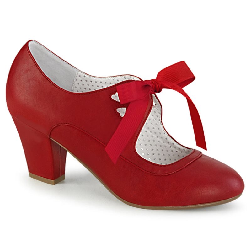Pleaser Wiggle-32 Vegan Leather Donna Décolleté Rosse | ITALIA ITUYIJGR