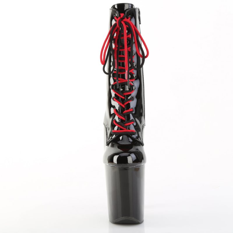Pleaser Xtreme-1020-1 Donna Scarpe Pole Dance Nere Rosse | ITALIA ITJXAFCI